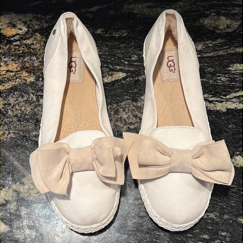 NWOB UGG Canvas Bow Flats - Picture 3 of 14